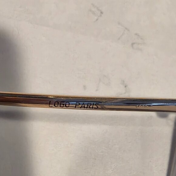 Logo Paris Gold Metal Half Rim Frame Eyeglasses 231-02 000 53 15 - Picture 11 of 15